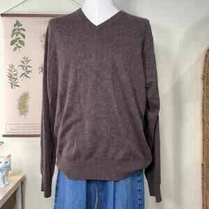 Peter Millar Cashmere Pullover V Neck Sweater Academia Heritage Old Preppy XXL